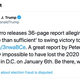 Trump’s December 19, 2020 tweet urging supporters to flock to D.C. on January 6.